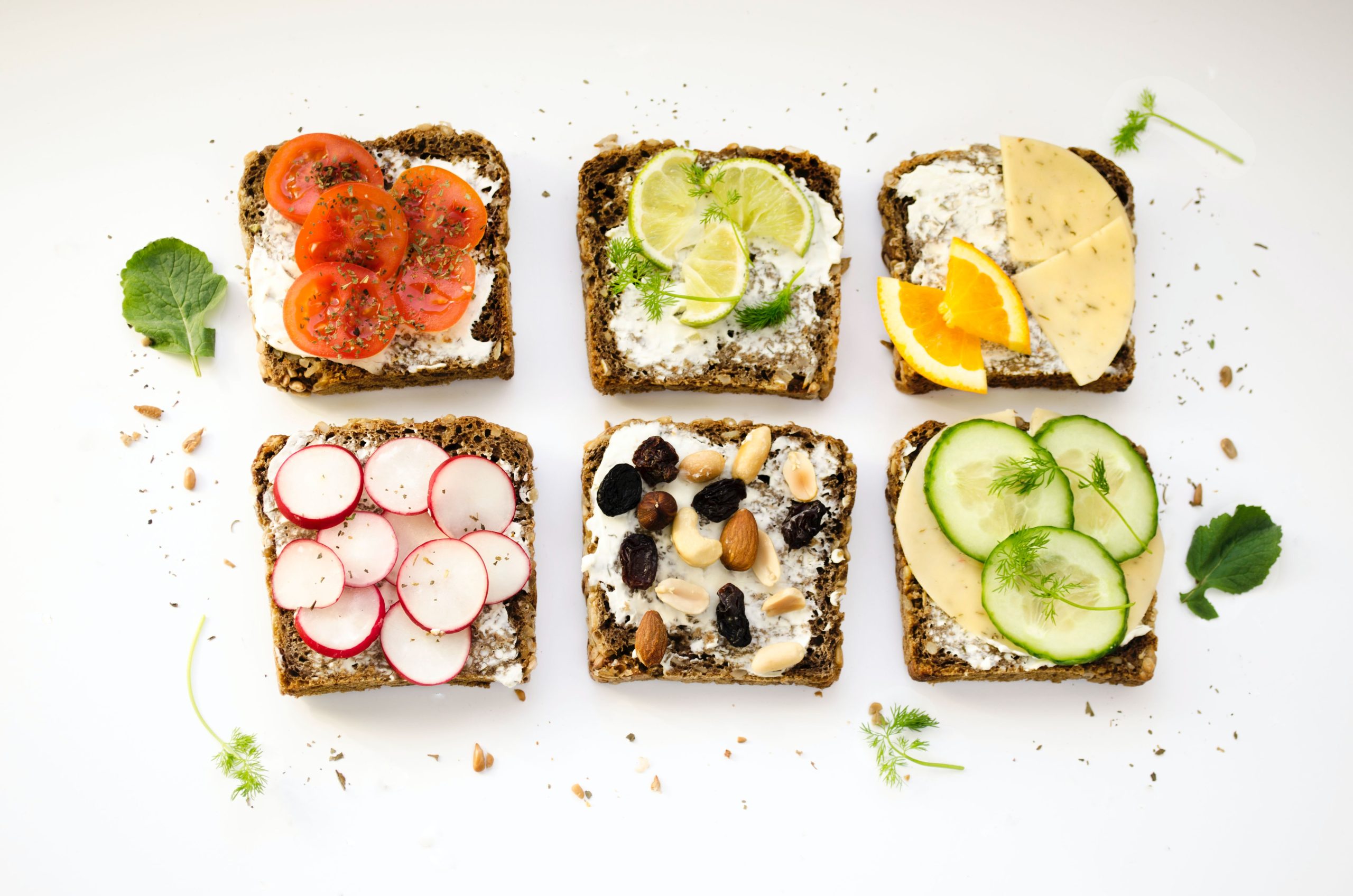 healthy food toasts
